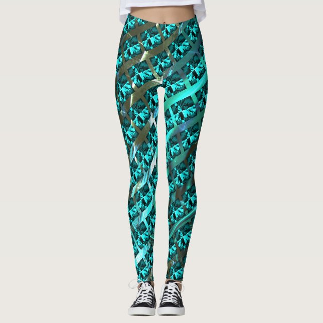 Unterschiedliches hellblau, verschiedene gestreift leggings (Vorderseite)