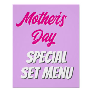 Unterschreiben der Werbeaktion "Mother's Day Speci Poster