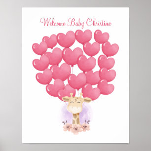 Unterschreiben Sie einen Ballon, Gästebuchposter,  Poster
