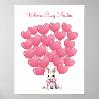 Unterschreiben Sie einen Ballon, Gästebuchposter,  Poster
