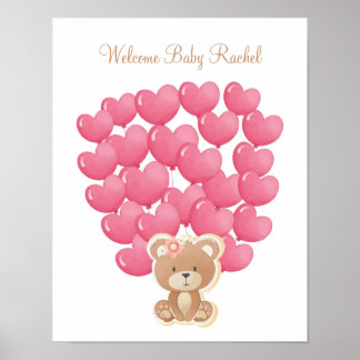 Unterschreiben Sie einen Ballon, Gästebuchposter, Poster