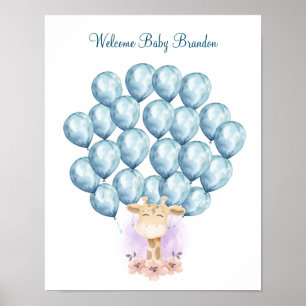 Unterschreiben Sie einen Ballon, Gästebuchposter,  Poster