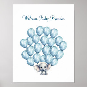 Unterschreiben Sie einen Ballon, Gästebuchposter,  Poster