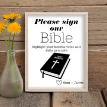 Unterschreiben Sie unser Bibel Wedbook, einfaches 