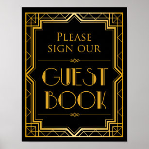 Unterschreiben Sie unser Gästebuch   Gatsby Art De