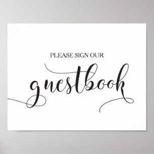 Unterschreiben Sie unser Gästebuch Wedding Poster