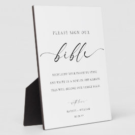 Unterschreiben Sie unsere Bibel Wedding Guest Book Fotoplatte