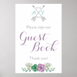 Unterschreiben Sie unsere Gästebuchsignatur bothan Poster