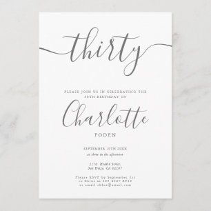 Unterschrift 30. Geburtstag Einladung