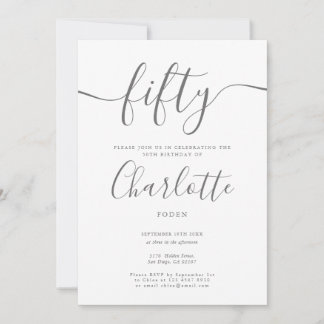 Unterschrift 50. Geburtstag Einladung