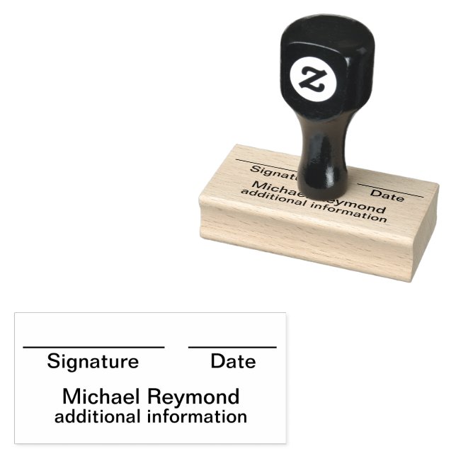 Unterschrift, Datum und Druckname Gummistempel (Stempel)