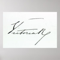 Unterschrift der Königin Victoria (Stift und Tinte