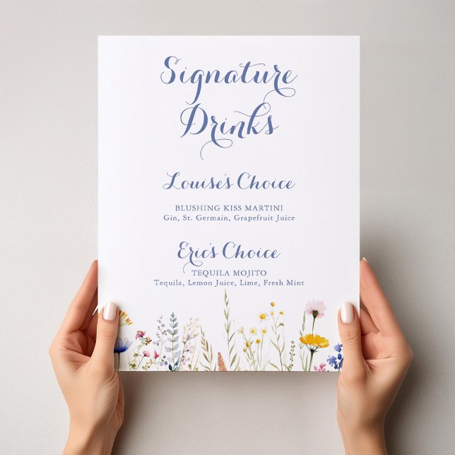 Unterschrift moderner mehrfarbiger Wildblume Geträ Poster (Von Creator hochgeladen)