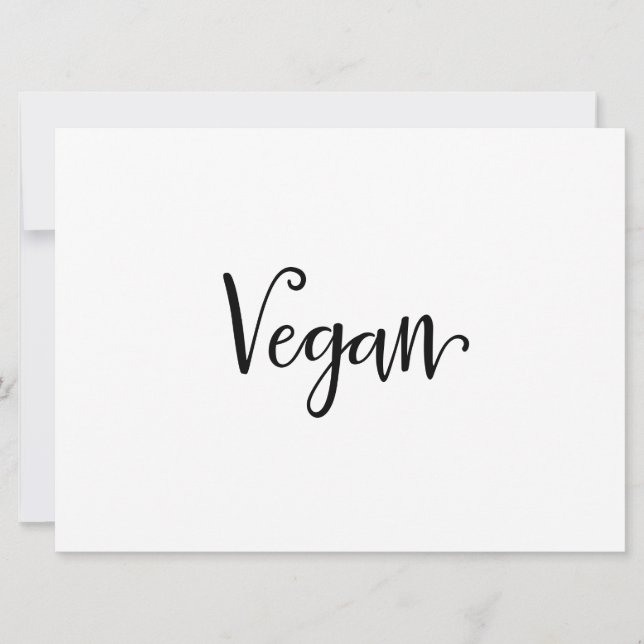 Unterschrift "Vegane" Ernährungsbedürfnisse | Kall (Vorderseite)
