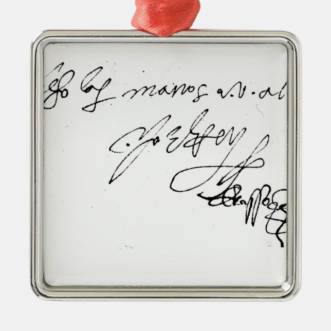 Unterschrift von Dame Jane Grey Ornament Aus Metall (Vorne)