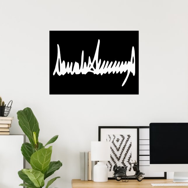 Unterschrift von Donald Trump-Autograph Poster (Heimbüro)