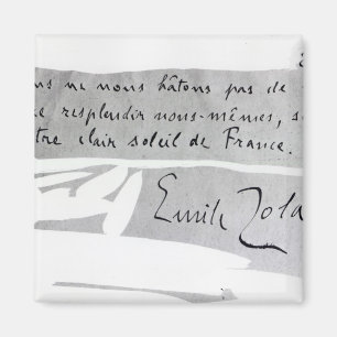 Unterschrift von Emile Zola Magnet