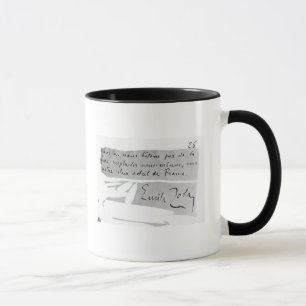 Unterschrift von Emile Zola Tasse