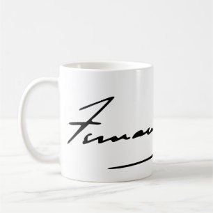 Unterschrift von Fernando Pessoa Kaffeetasse