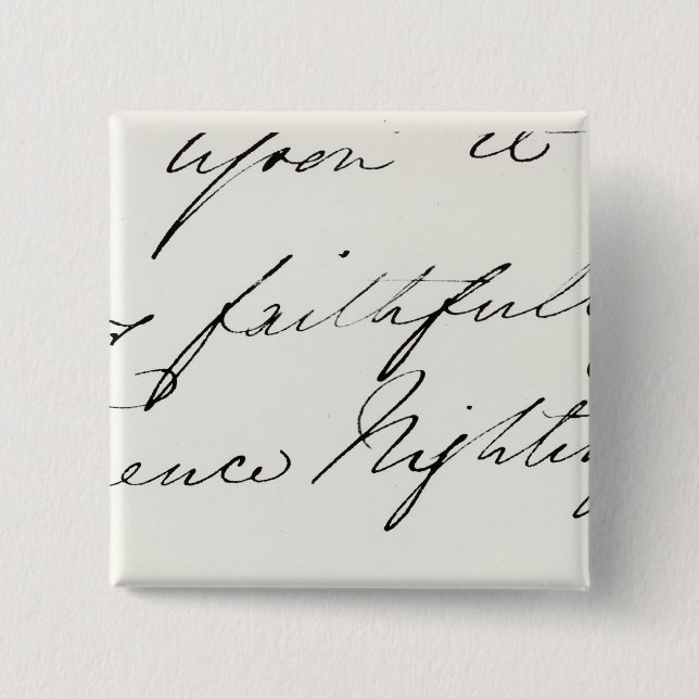 Unterschrift von Florence Nightingale Button (Vorderseite)