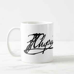 Unterschrift von Frédéric Chopin Kaffeetasse