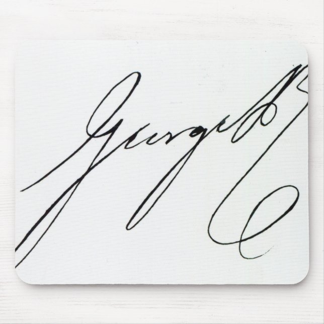 Unterschrift von George IV Mousepad (Vorne)