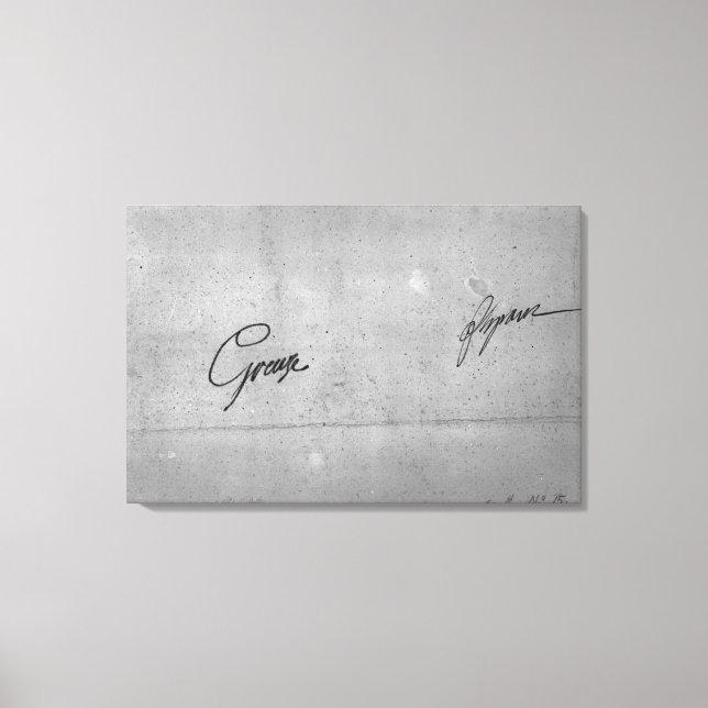 Unterschrift von Jean-Baptiste Greuze Leinwanddruck (Vorderseite)