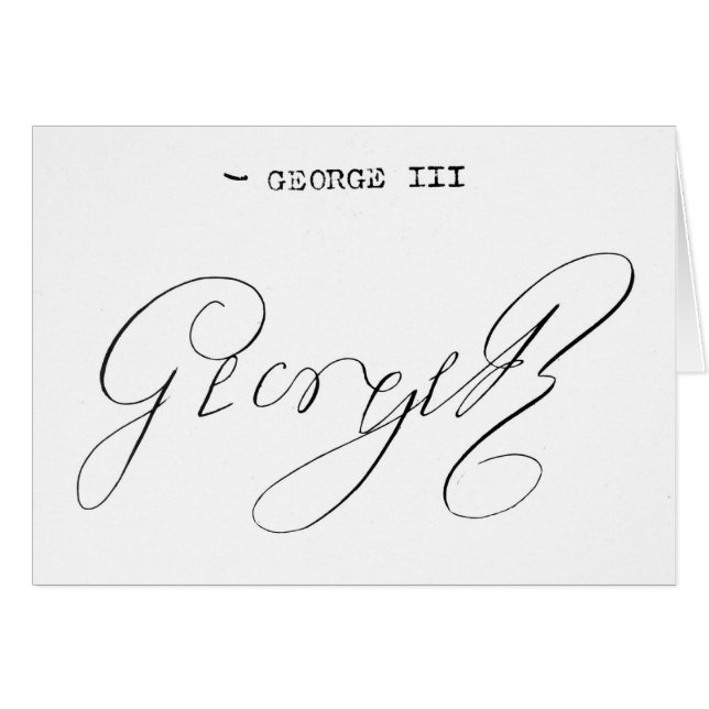 Unterschrift von König George III (Vorderseite (Horizontal))