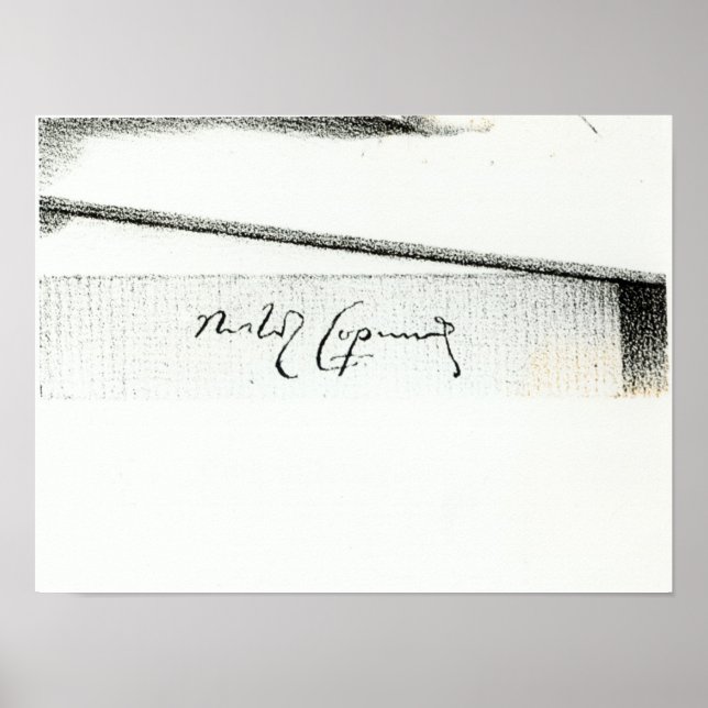 Unterschrift von Nicolaus Kopernikus Poster (Vorne)