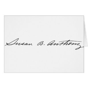 Unterschrift von Suffragette Susan B. Anthony