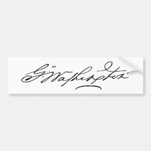 Unterschrift von USpräsidenten George Washington Autoaufkleber