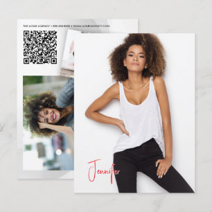 Unterschriften-Postkarten-QR-Code-Schauspieler-Mod Postkarte