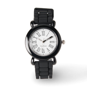 Unterschriften-römisches Weiß Armbanduhr