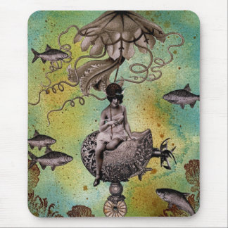 Unterseeische Steampunk Quallen Mousepad