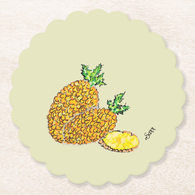 Untersetzer : Ananas  (Vorderseite)