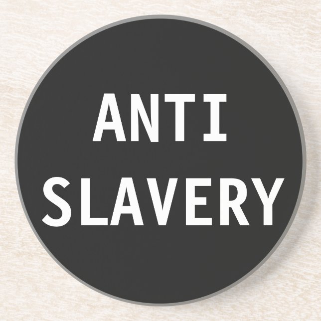 Untersetzer Anti Slavery Black (Vorne)