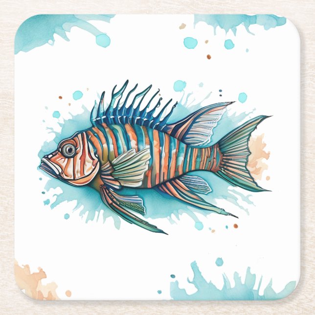 Untersetzer - Aquarellreihe: Seeteufel (Vorderseite)