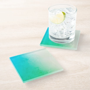 Untersetzer aus Aquamarinem, grünem und weißem G