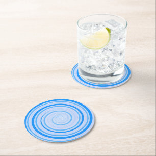 Untersetzer aus blauem und weißem Spiralpapier
