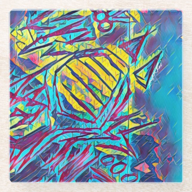 Untersetzer aus Glas (Vorderseite)