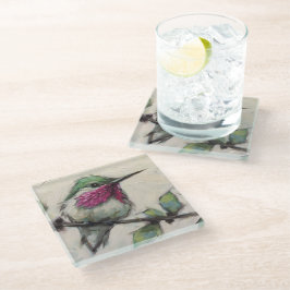 Untersetzer aus Glas - Hummingbird