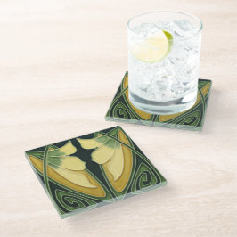 Untersetzer aus Glas - Jugendstil