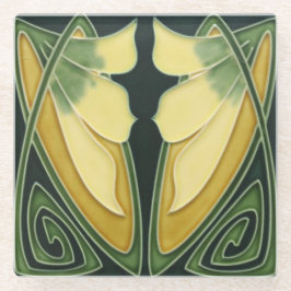 Untersetzer aus Glas - Jugendstil