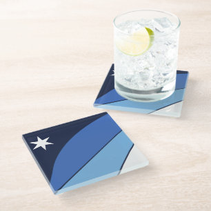 Untersetzer aus Glas mit der Flagge von Columbia,