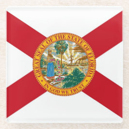 Untersetzer aus Glas mit der Flagge von Florida, U