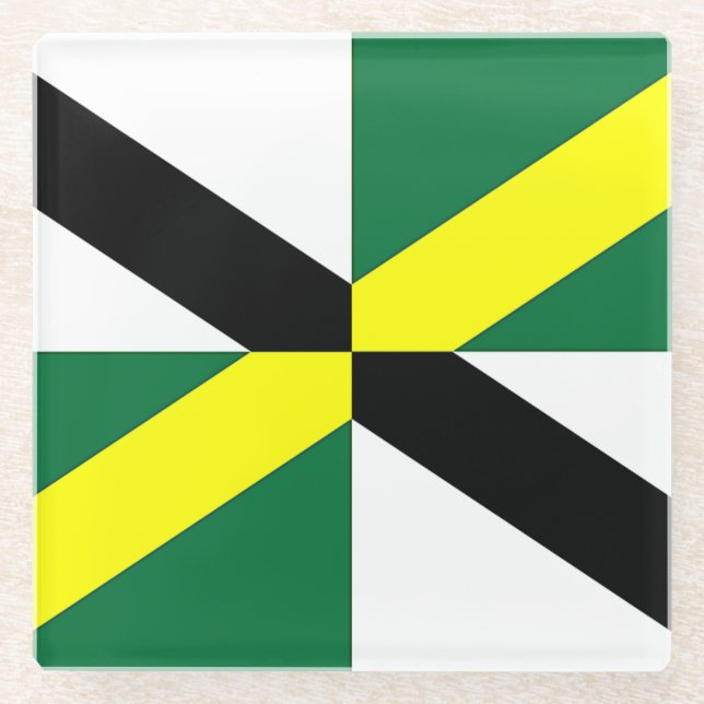 Untersetzer aus Glas mit der Flagge von Monterey,  (Vorderseite)