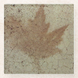Untersetzer aus Glas mit Leaf-Aufdruck