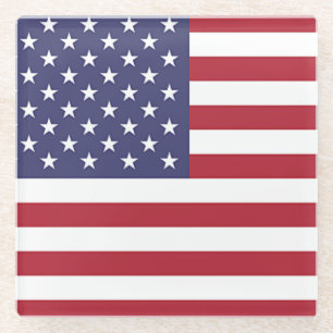 Untersetzer aus Glas mit US-Flagge