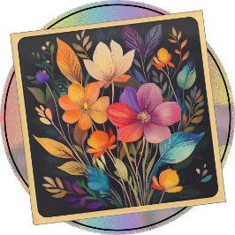 Untersetzer aus Glas - schöne und farbenfrohe Blum