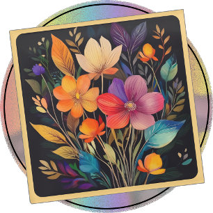 Untersetzer aus Glas - schöne und farbenfrohe Blum